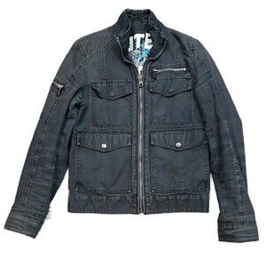 Dark Label Springfield Outer Space Army Jacket 100% Cotton Size Small